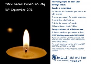 World suicide prevention day 16